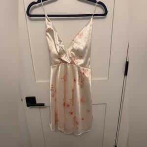 Lucy in the Sky Pink Floral Satin Dress